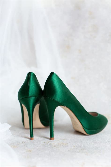 forest green evening shoes